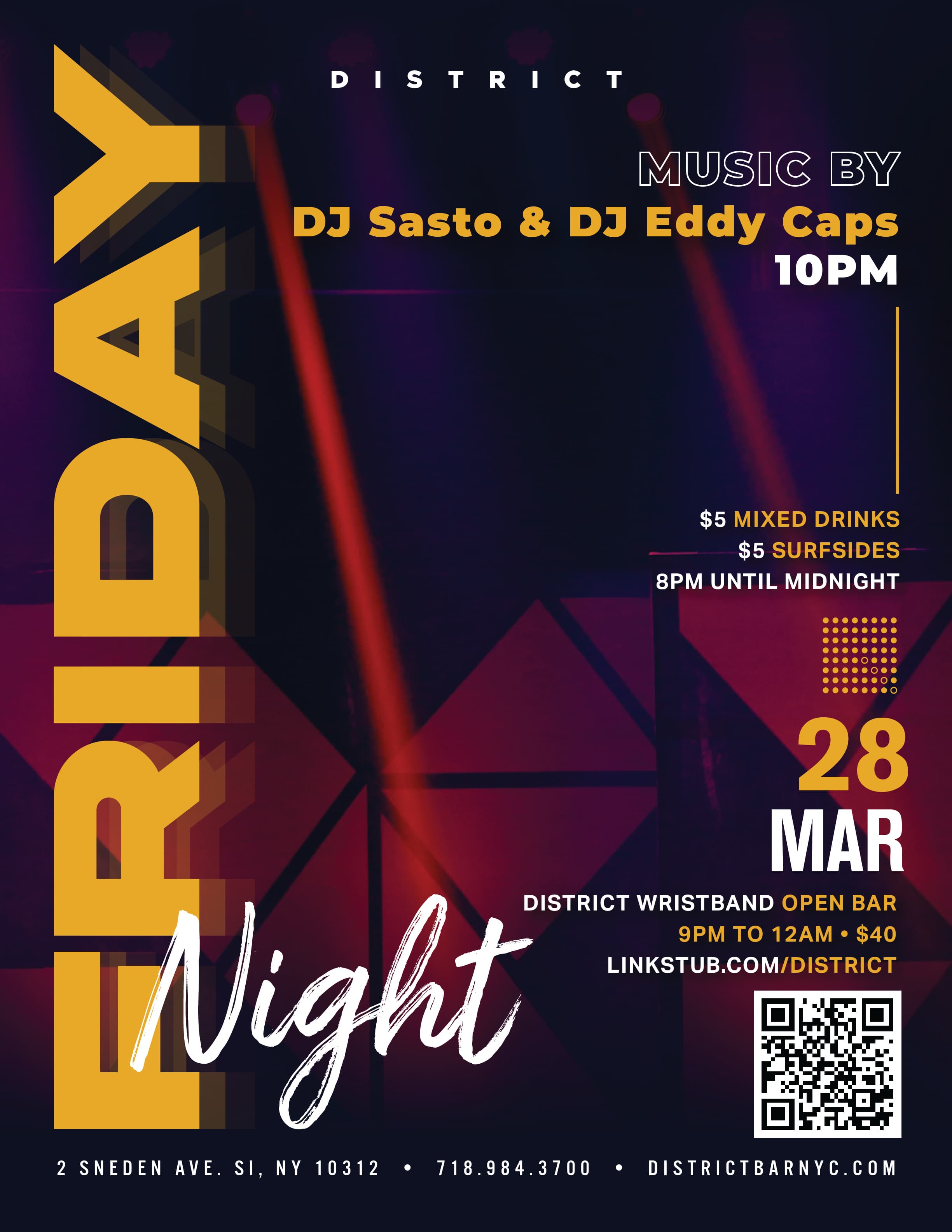 District Friday - March 28th- DJ Eddy Caps & Sasto