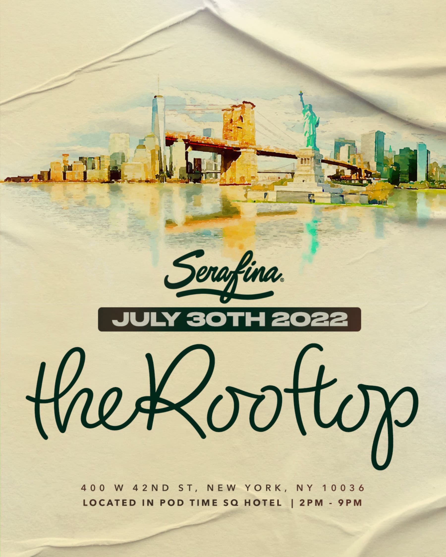 Saturday @Serafina Rooftop 7/30