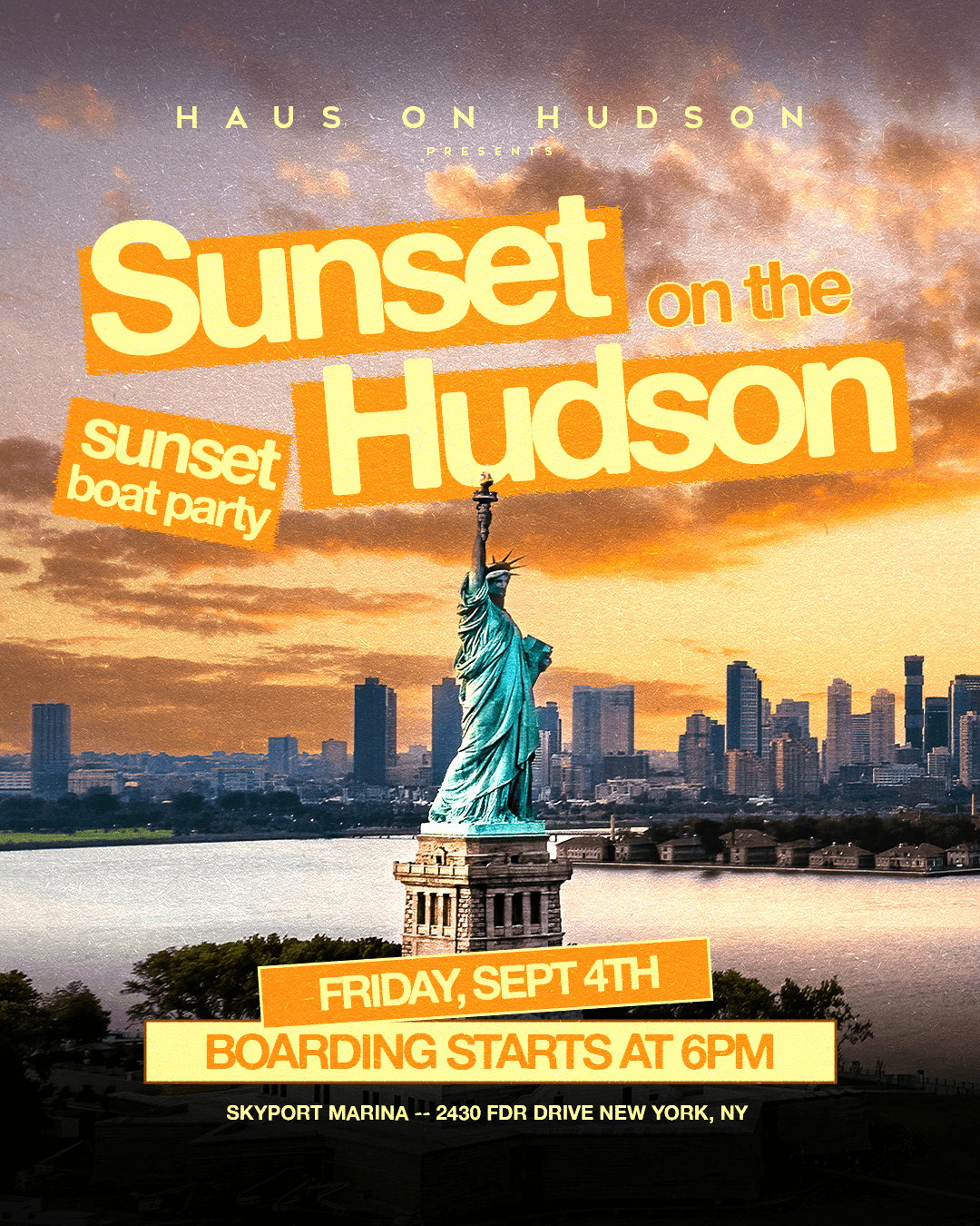 FRIDAY SUNSET ON THE HUDSON 09/04
