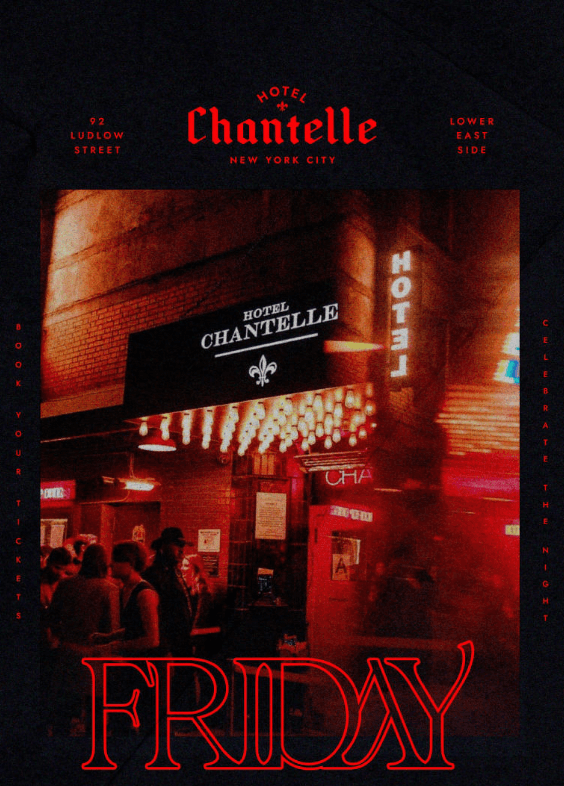 FRIDAY PARTY @ HOTEL CHANTELLE 10/6