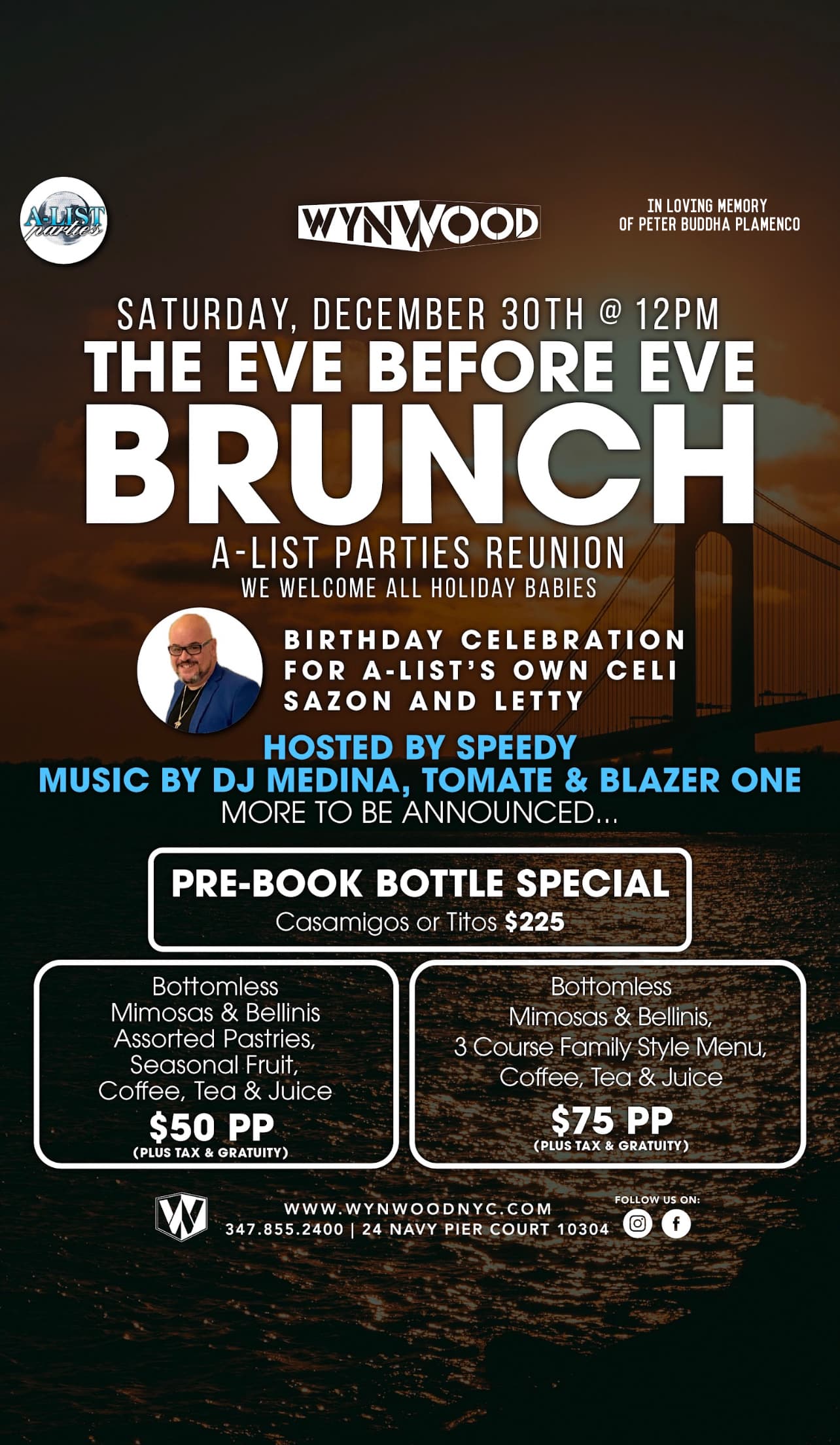 Eve Before Eve Brunch - A-List Party Reunion - Wynwood - Dec 30th