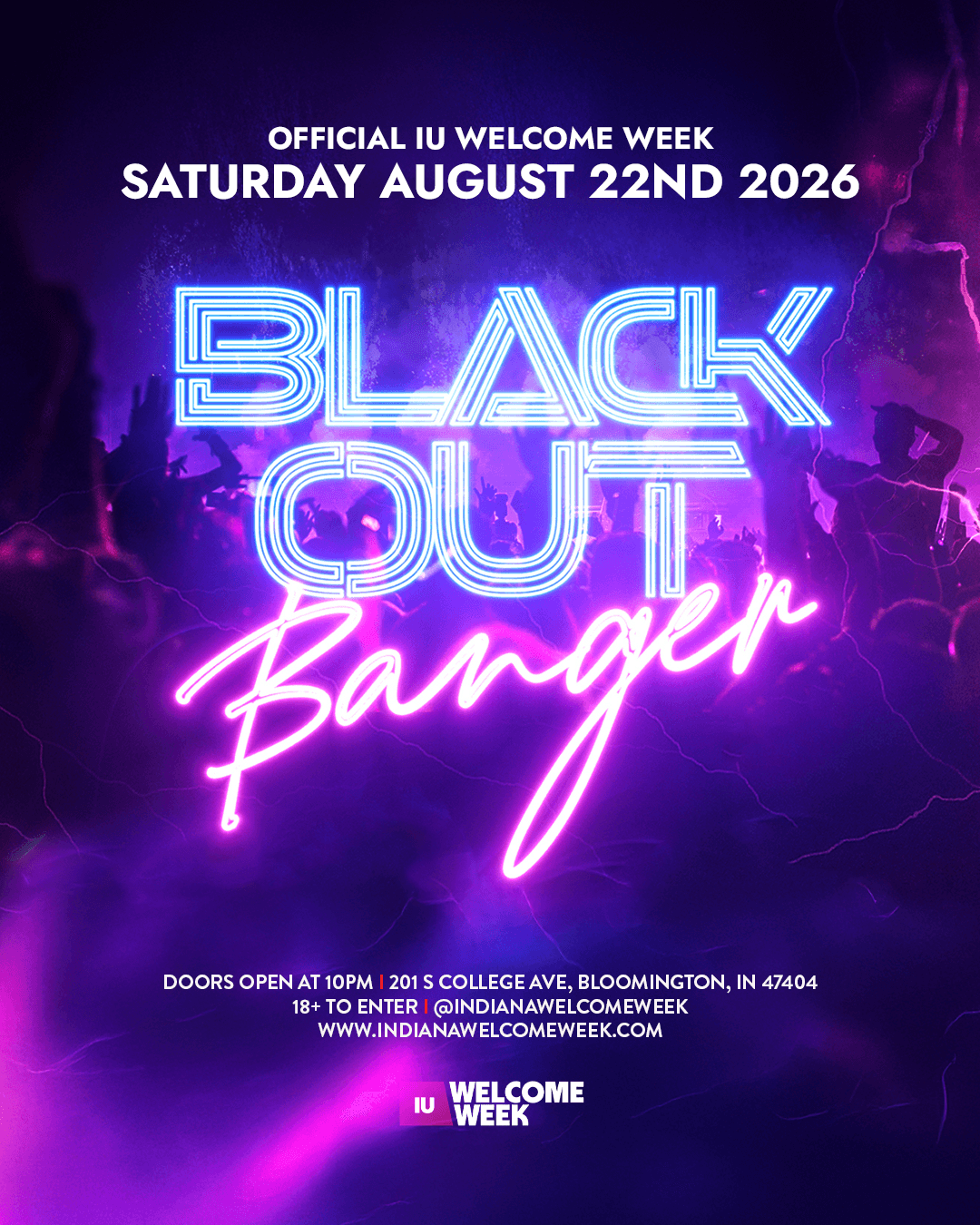 (18+) WELCOME WEEK DAY 4: BLACKOUT BANGER GRAND FINALE