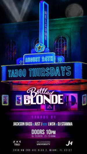 TABOO THURSDAYS @ THE BOTTLED BLONDE 8/24