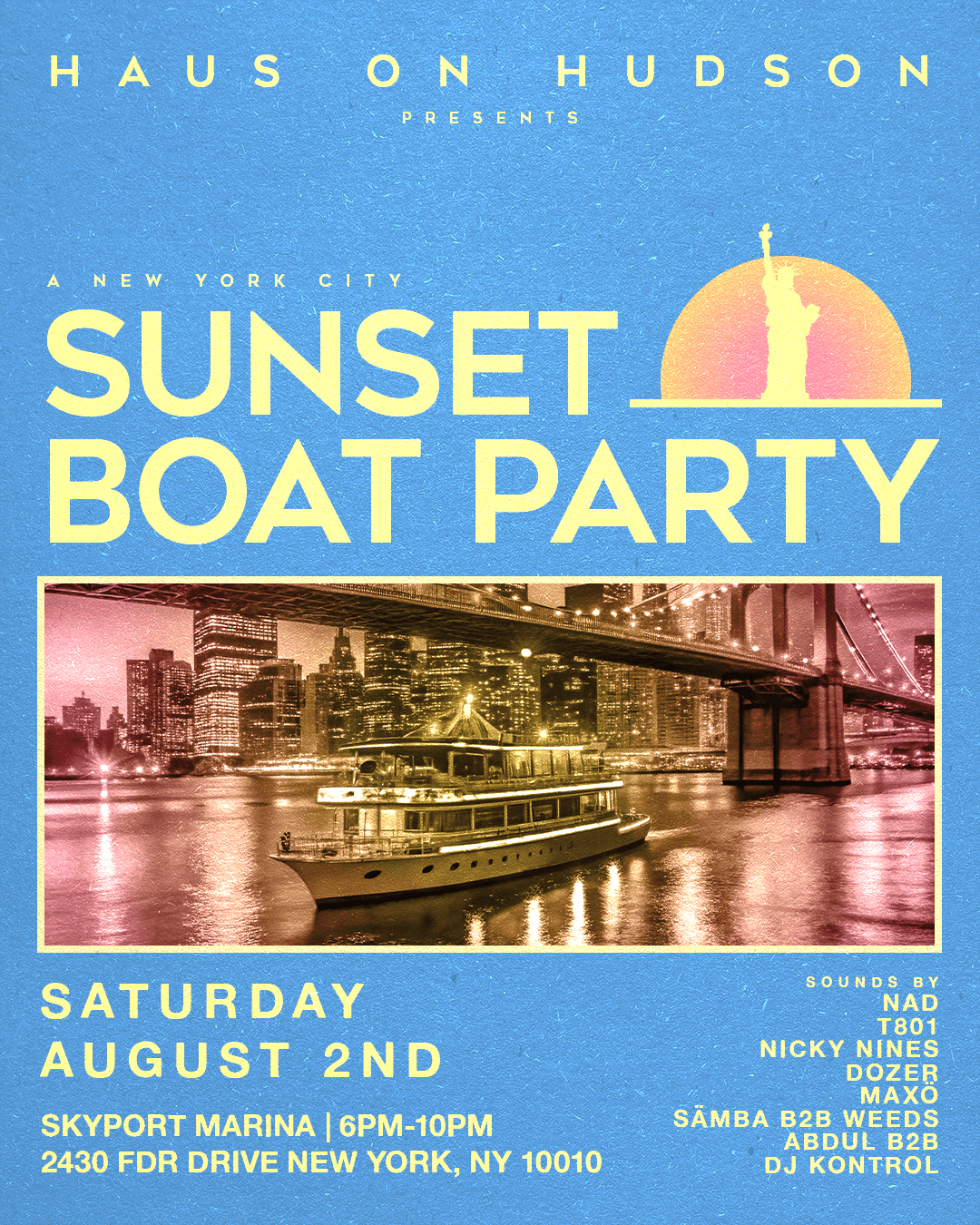 HAUS ON HUDSON BOAT PARTY 8/2