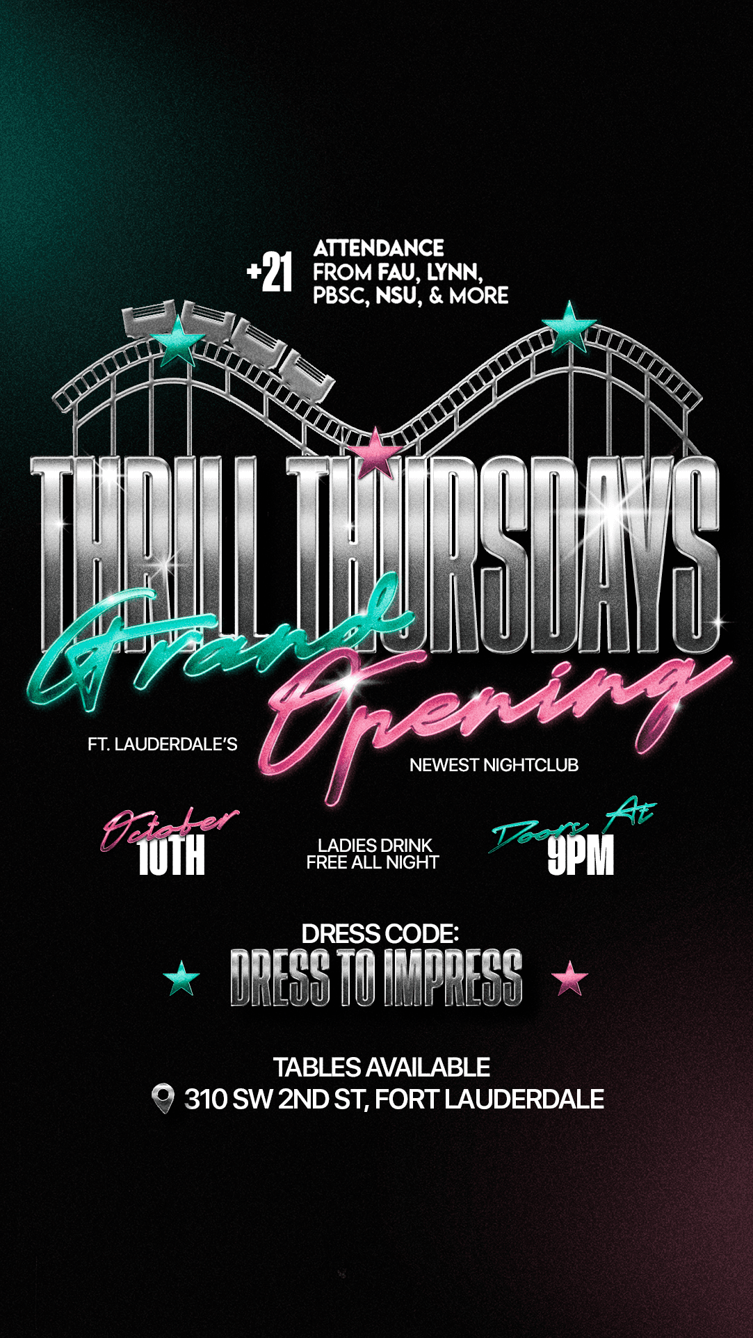 Thrill Thursdays GRAND OPENING 10/10