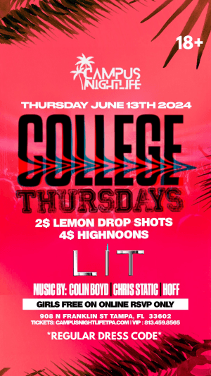 LIT COLLEGE THURSDAYS (SUMMER EDITION)