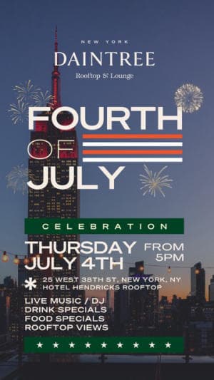 JULY 4TH INDEPENDENCE PARTY @ DAINTREE ROOFTOP & LOUNGE !!!