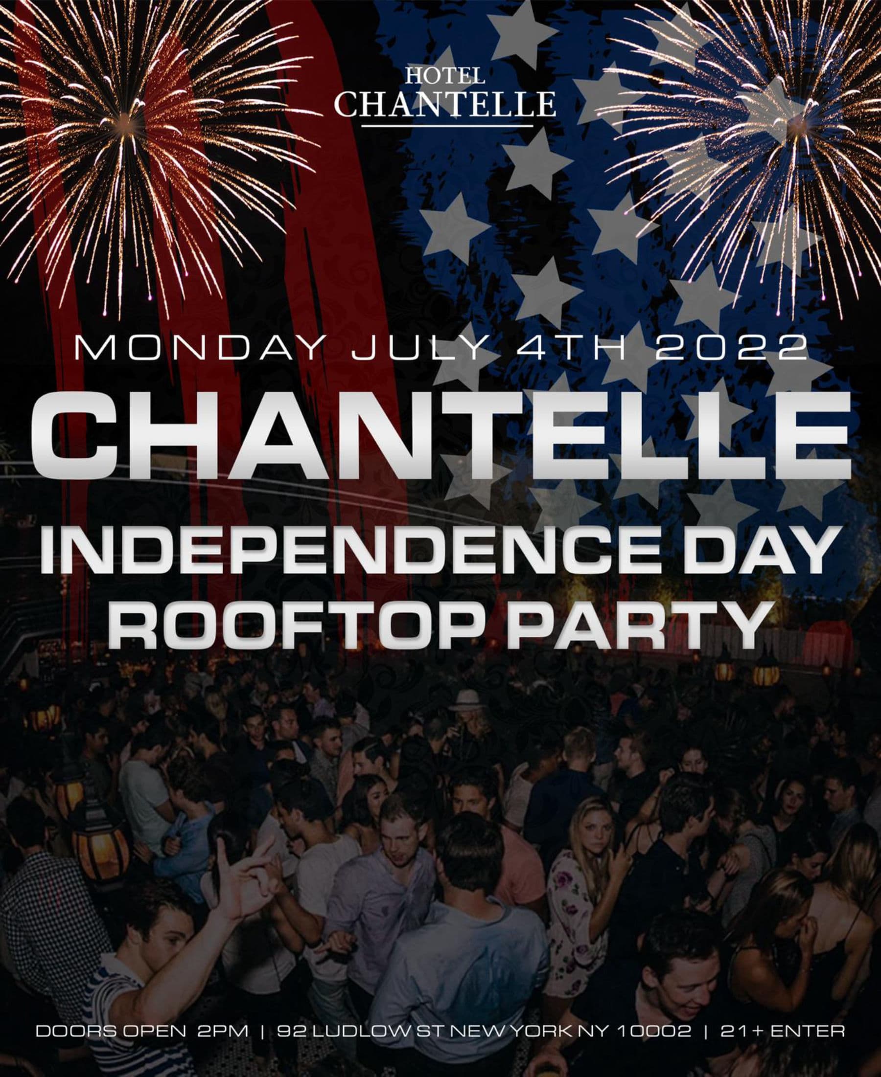 July 4th Day Party @ Hotel Chantelle Rooftop