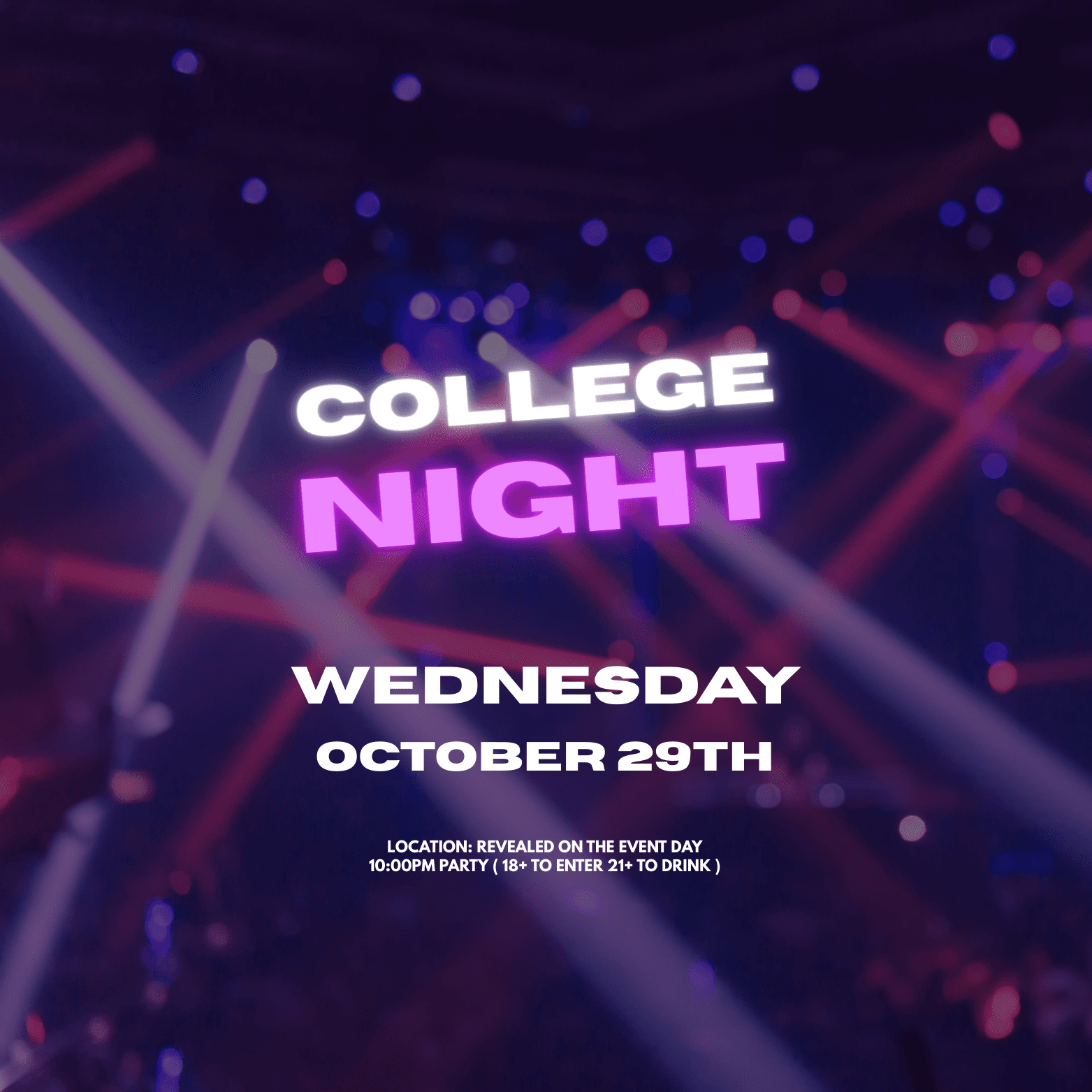 (18+) HALLOWEEN WEEK: COLLEGE NIGHT 10/29 @ (LRED)