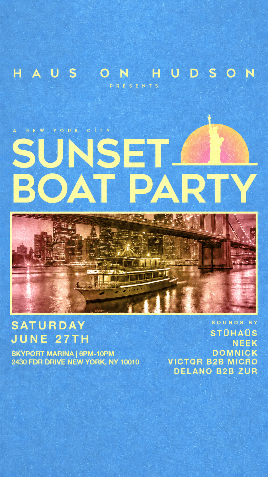 HAUS ON HUDSON BOAT PARTY 6/27