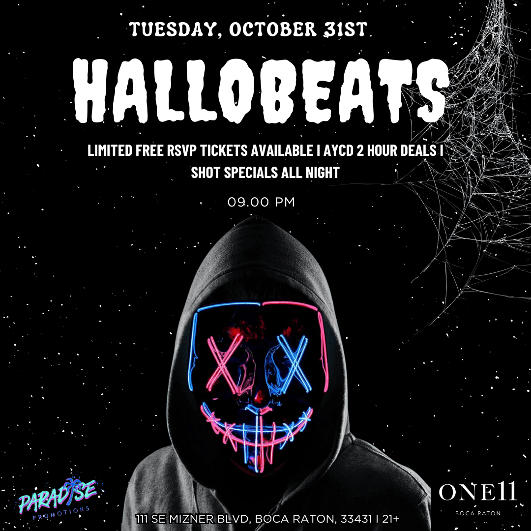 HALLOWBEATS TUESDAY @ONE11 BOCA RATON