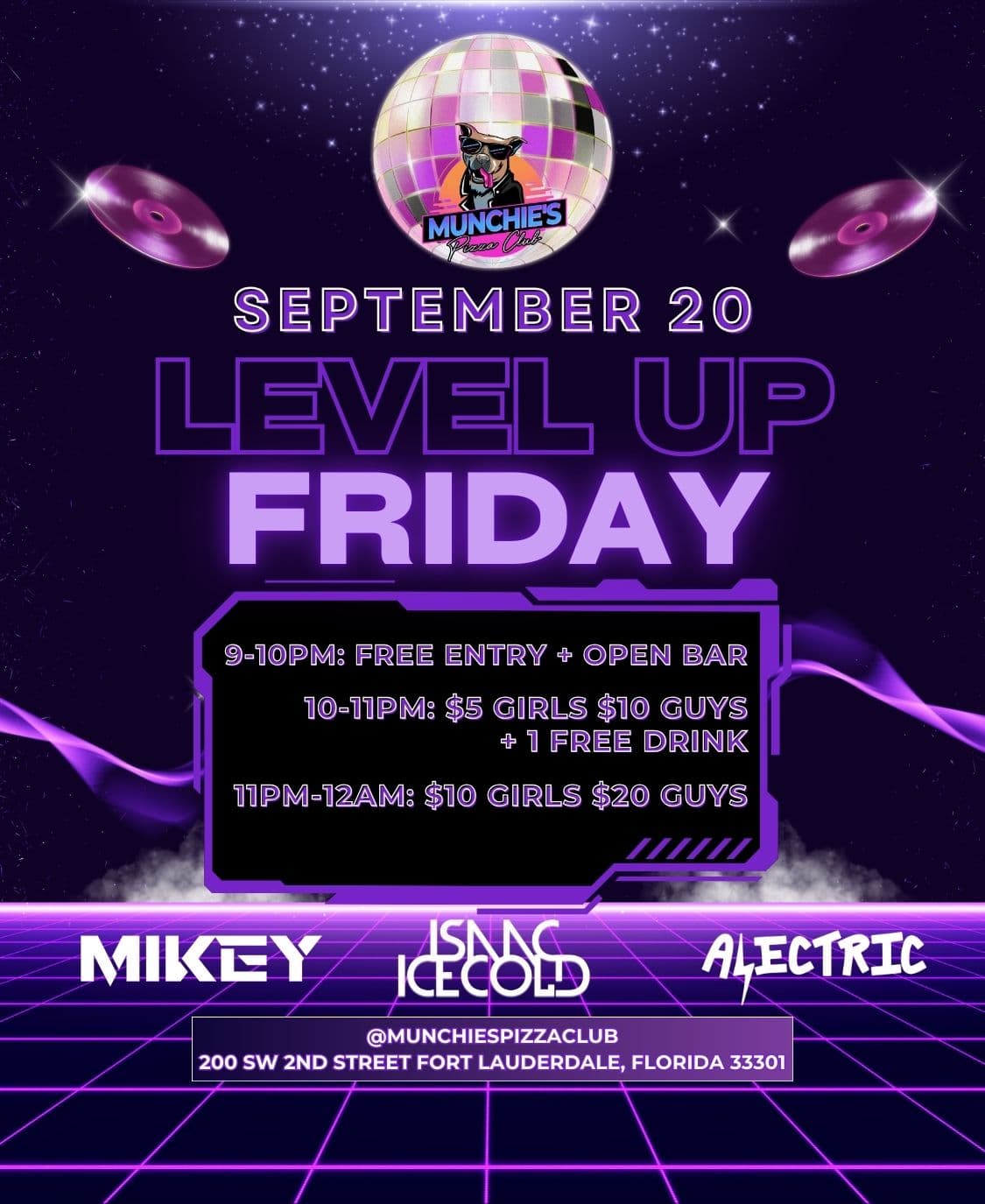 9/20 LEVEL UP FRIDAYS @ MUNCHIE'S FORT LAUDERDALE