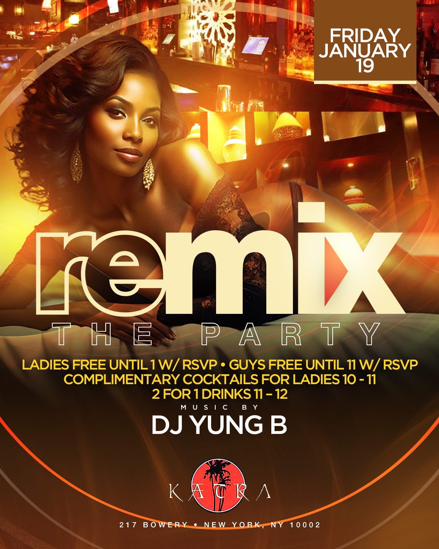 NYC Hip Hop vs Reggae® Katra Lounge Remix Fridays Everyone FREE (Gametight)