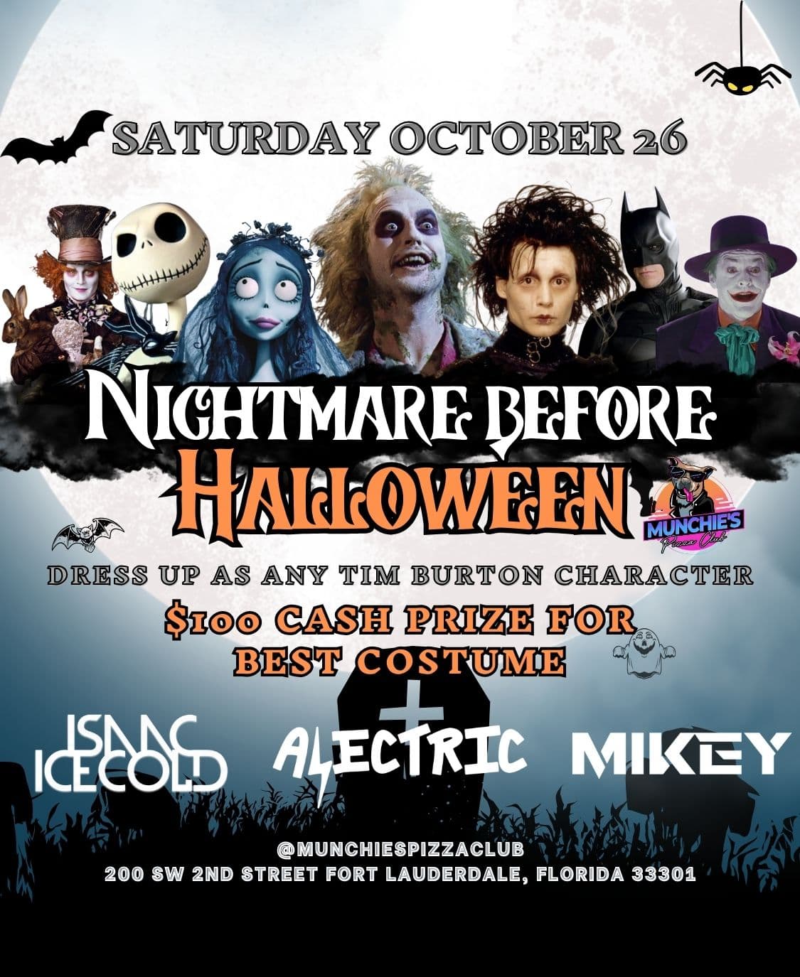 10/26 NIGHTMARE BEFORE HALLOWEEN @ MUNCHIE'S FORT LAUDERDALE