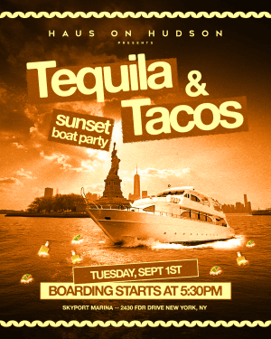 TACO & TEQUILA TUESDAY ON THE HUDSON 09/01