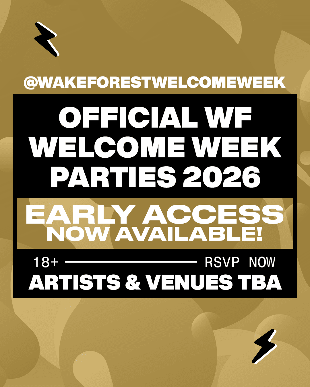 OFFICIAL WF WELCOME WEEK PARTIES 2026