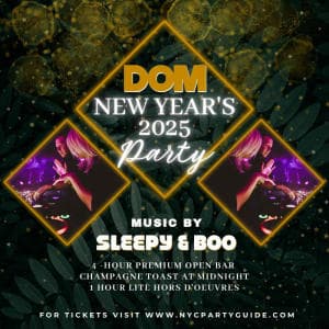 DOM New York - New Year’s Eve 2025 - 4 Hour Open Bar
