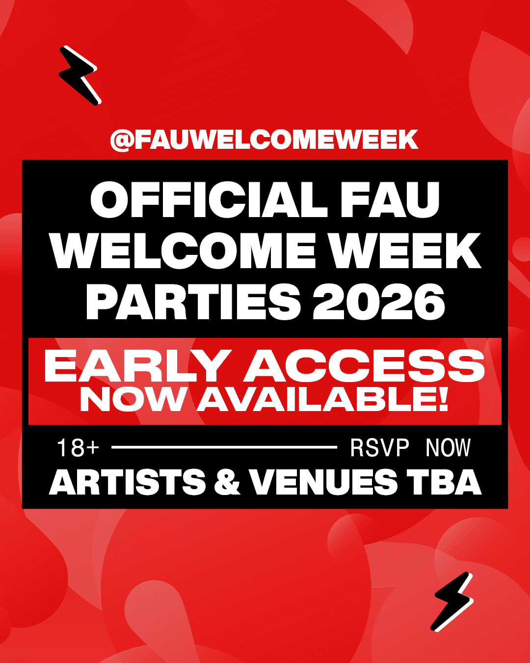 OFFICIAL FAU WELCOME WEEK PARTIES 2026