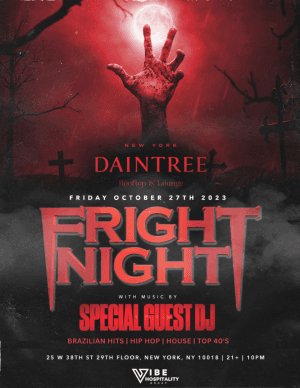 Fright Night Halloween Party @ Daintree Rooftop - Friday 10/27