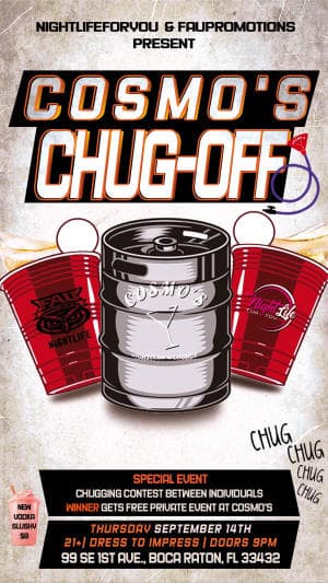 CHUG OFF Thursday @ Cosmo’s