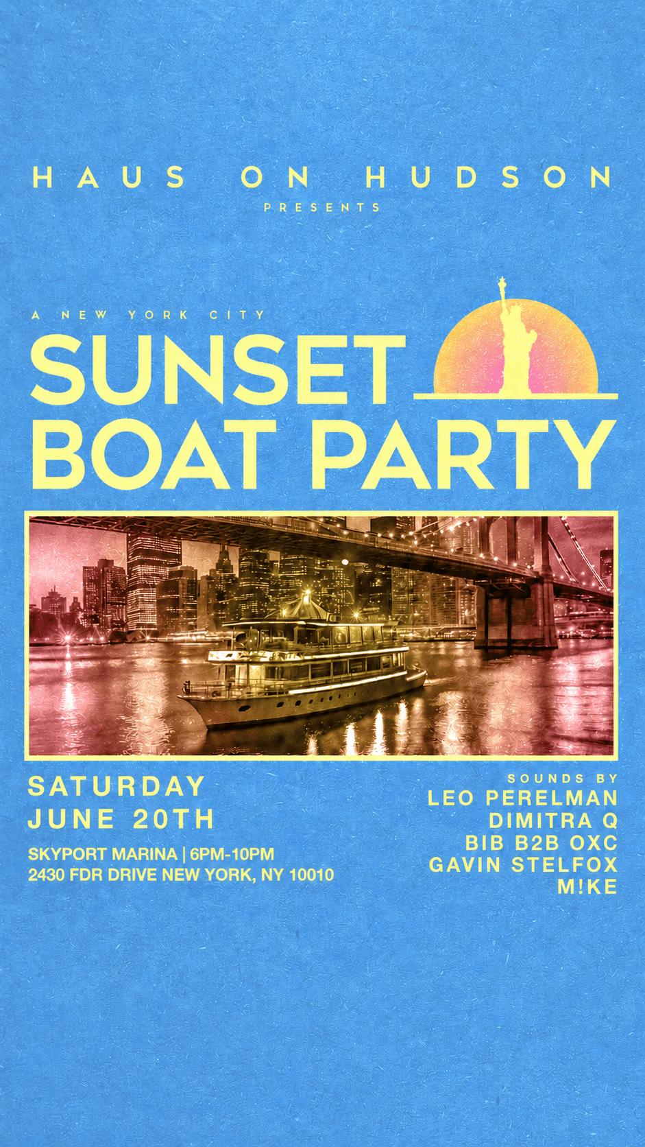 HAUS ON HUDSON BOAT PARTY 6/20