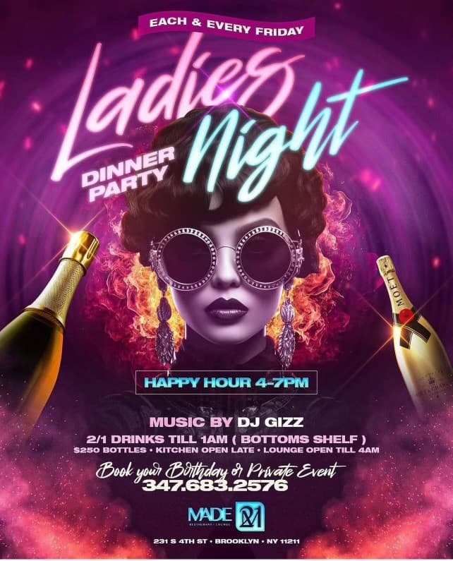 Made 21 Lounge Williamsburg Guestlist Birthdays & Events 2024