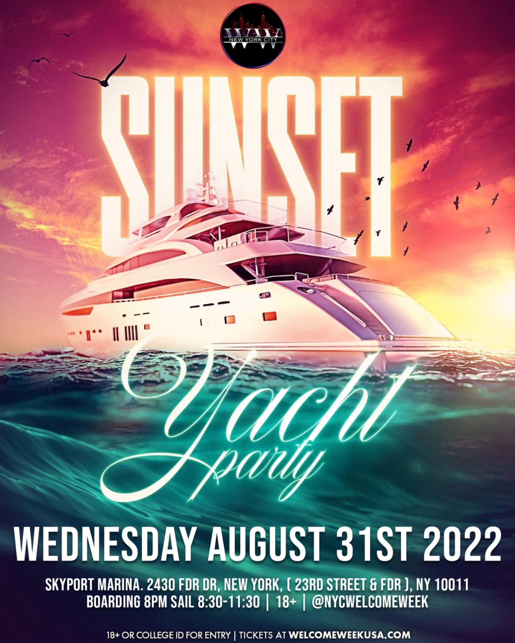 Sunset Yacht Party (18+)