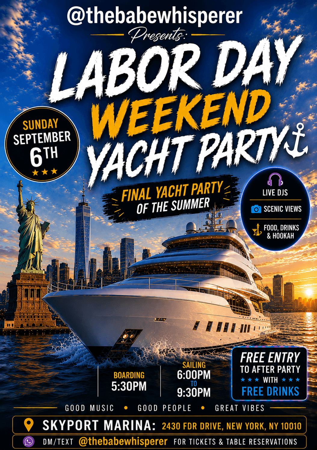 Labor Day Weekend Yacht Party~!