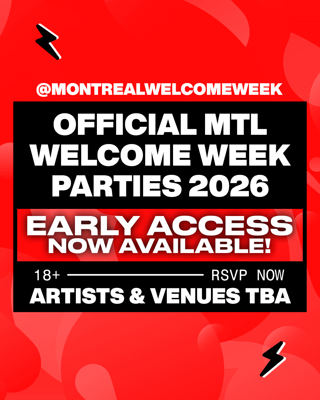OFFICIAL MONTREAL WELCOME WEEK PARTIES 2026