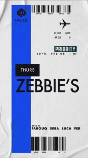 ZEBBIE'S GARDEN (18+) THURSDAY 2/8