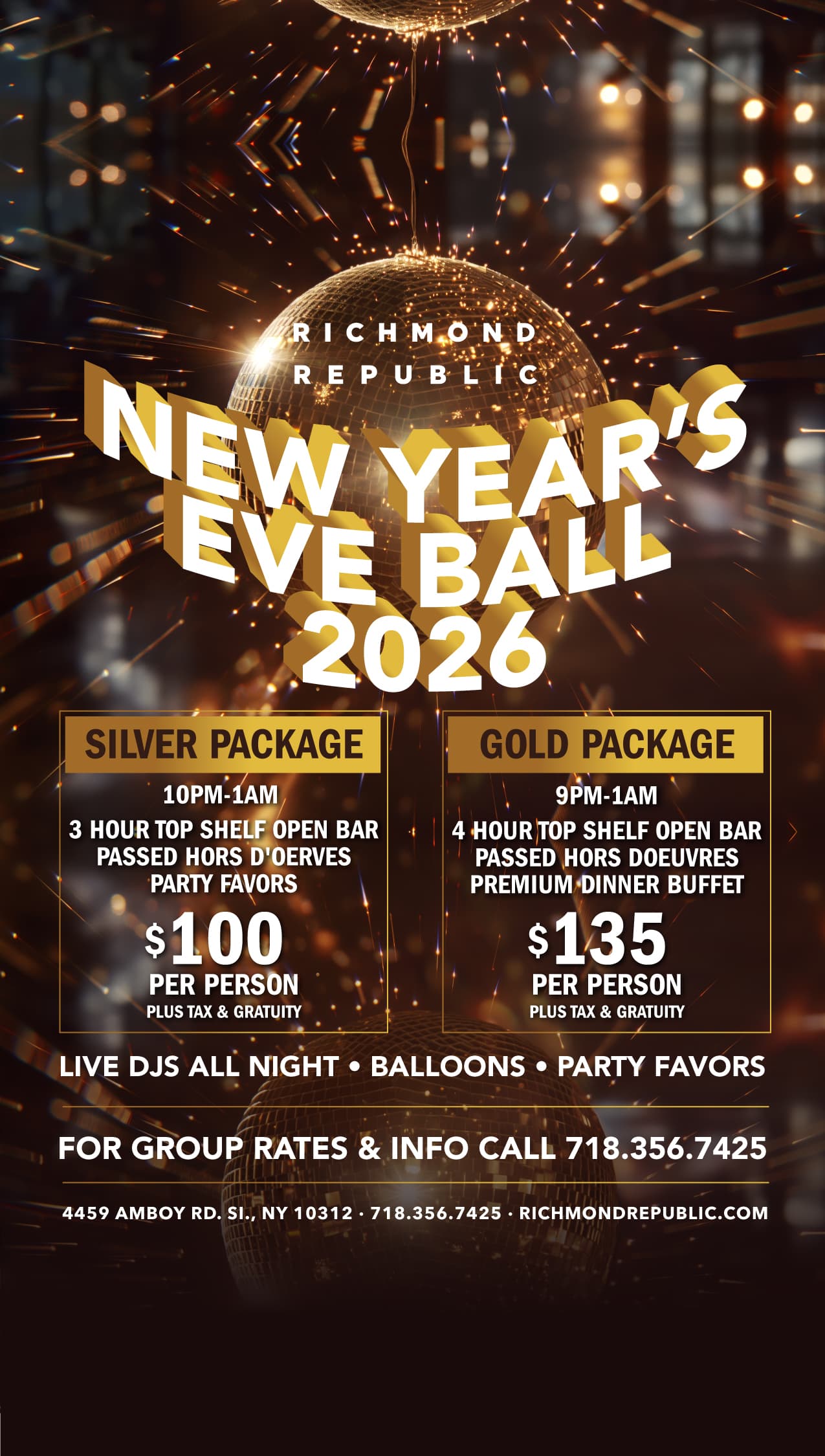 New Years Eve - Richmond Republic - December 31st