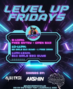 5/17 LEVEL UP FRIDAYS @ MUNCHIE'S FORT LAUDERDALE