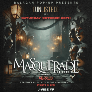 Halloween Masquerade @ The Unlisted Rooftop - Saturday 10/26