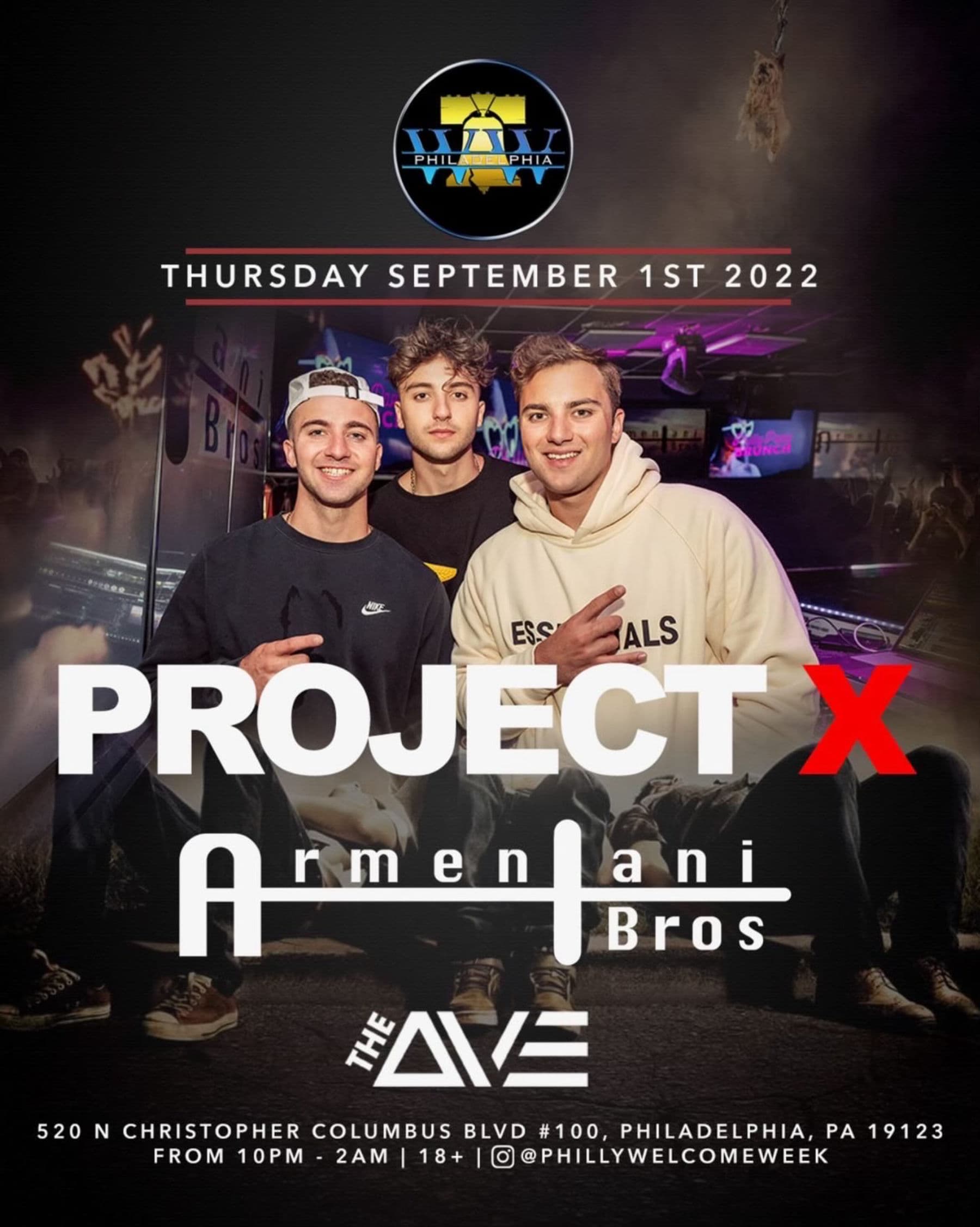 PROJECTX @The AVE 9/1 (18+)
