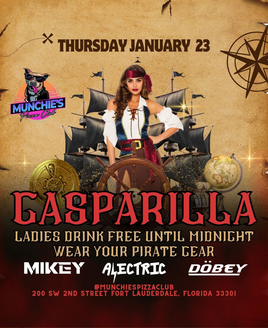1/23 GASPARILLA @ MUNCHIE'S FORT LAUDERDALE