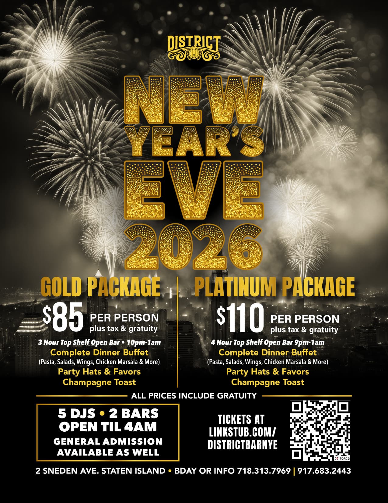 New Years Eve 2026 - District - December 31st