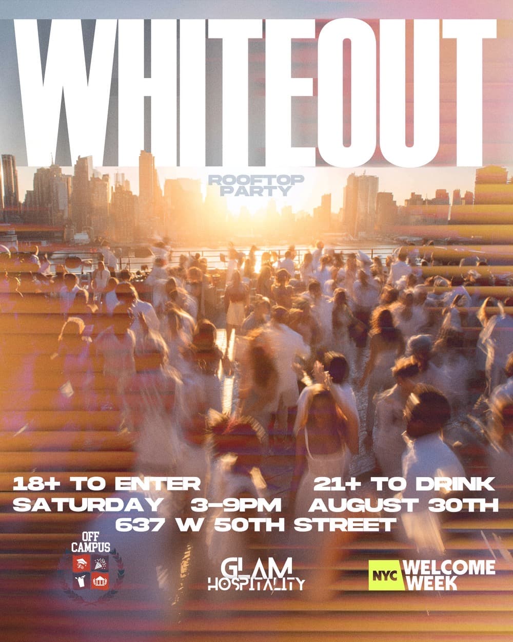 (18+) WELCOME WEEK DAY 6 - WHITEOUT ROOFTOP PARTY