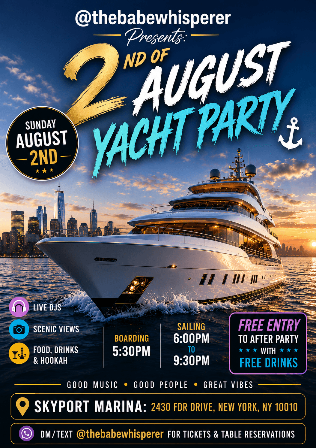 2nd of August Yacht Party~!