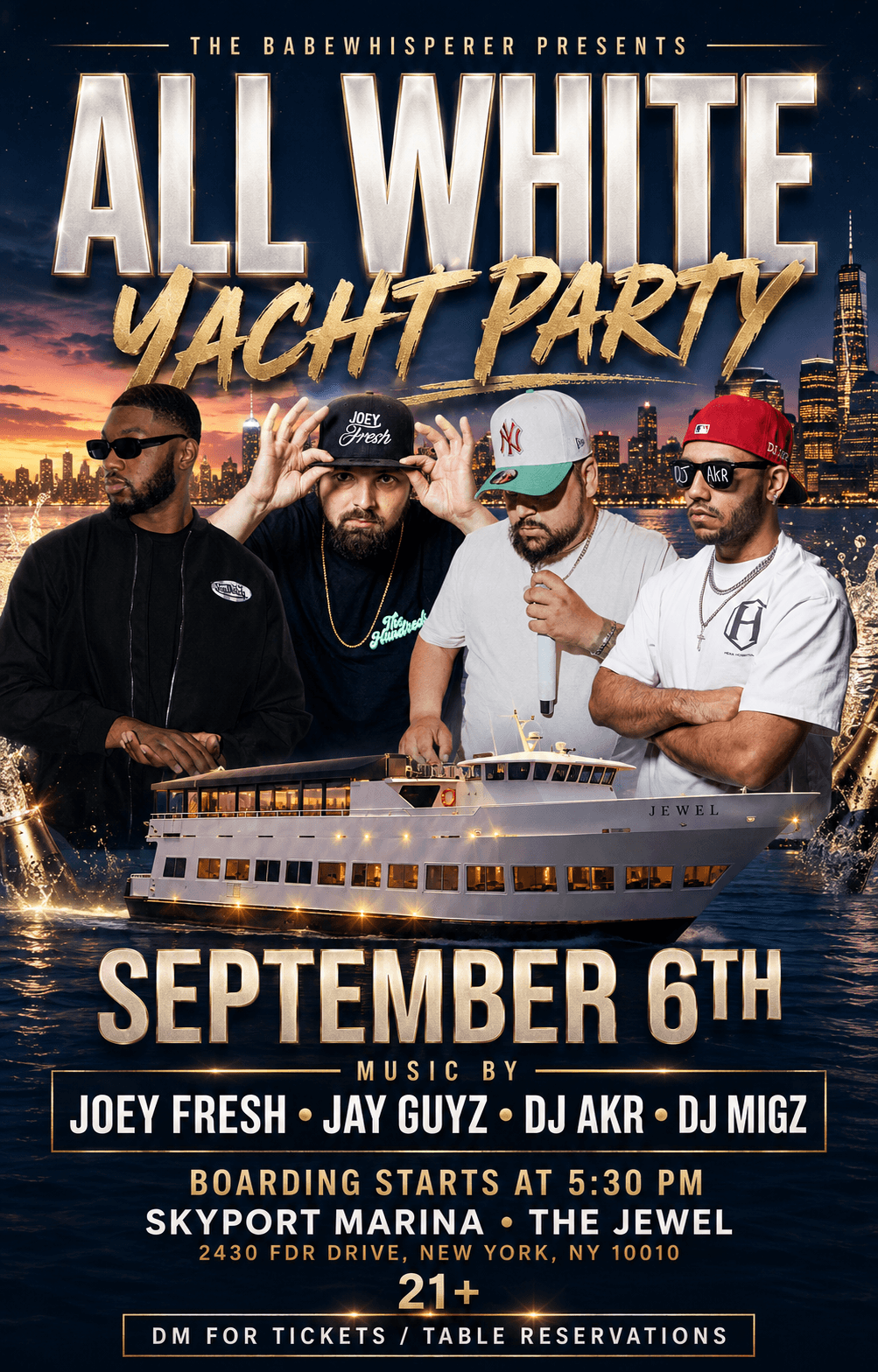 ALL WHITE YACHT PARTY