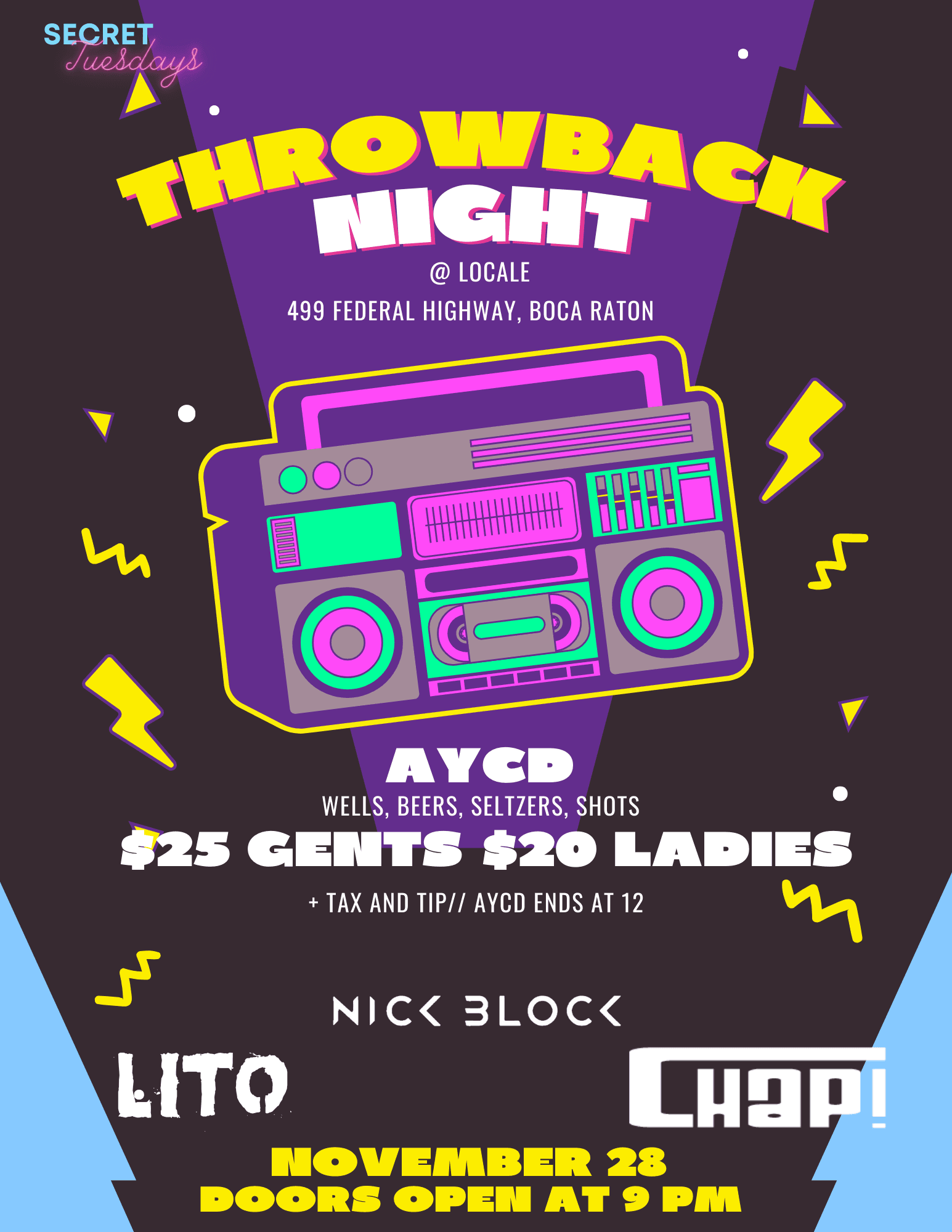 Throwback Night @ Locale