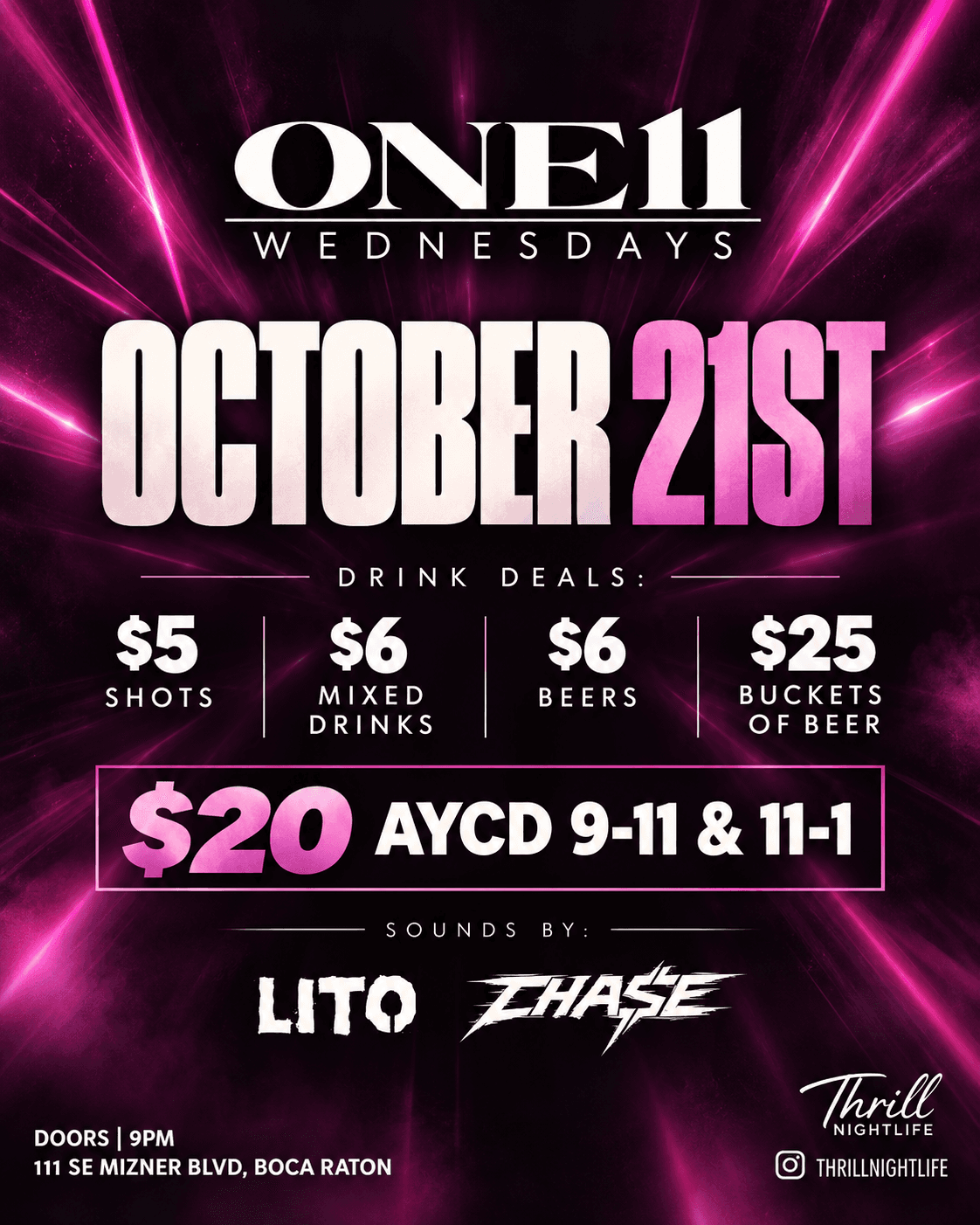 ONE11 WEDNESDAYS 10/21