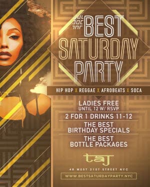Taj Lounge Saturday Night Gametight NY Guestlist 2024