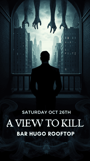 A View to Kill Halloween at Bar Hugo Rooftop at the Hugo Hotel Soho