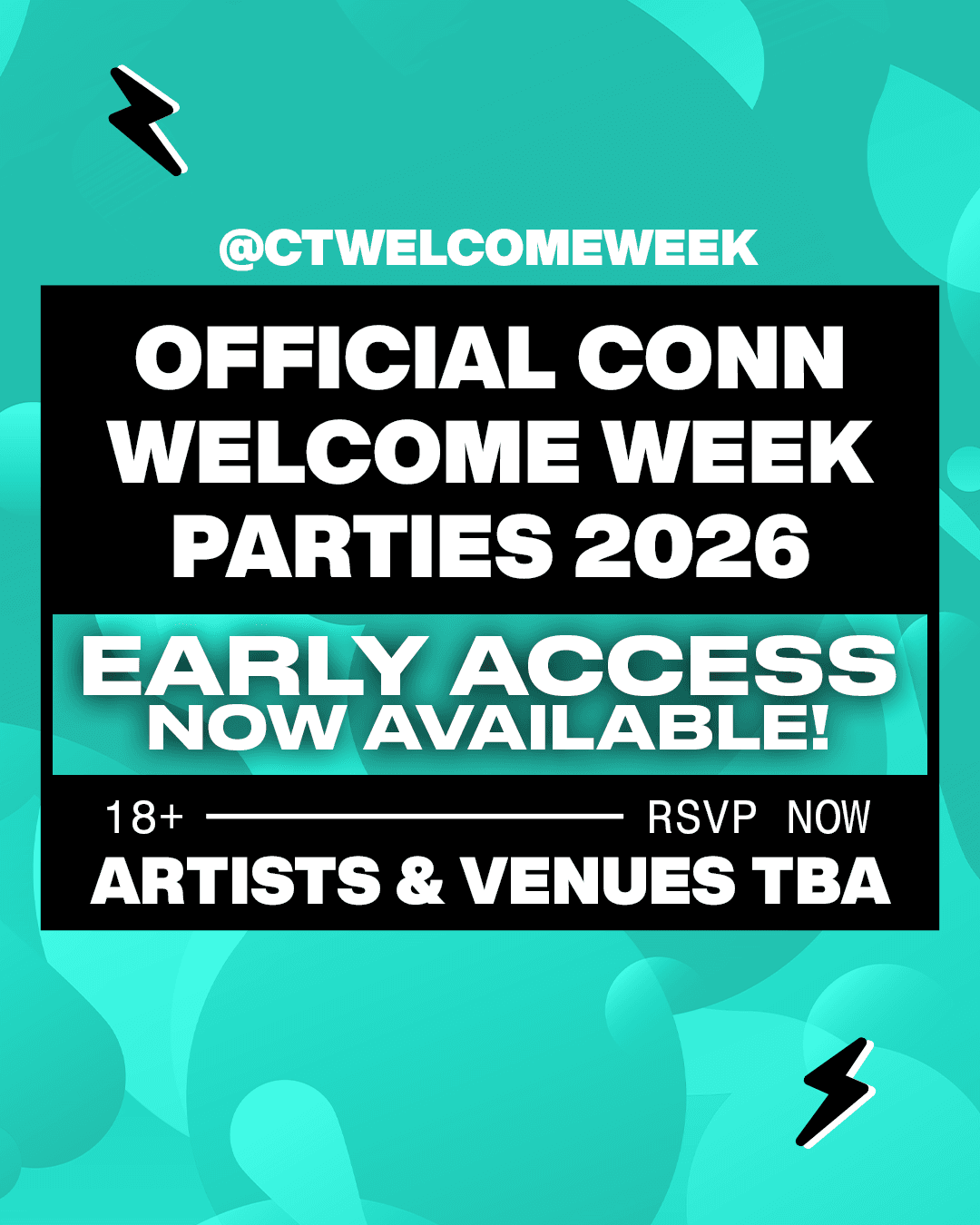 OFFICIAL CT WELCOME WEEK PARTIES 2026