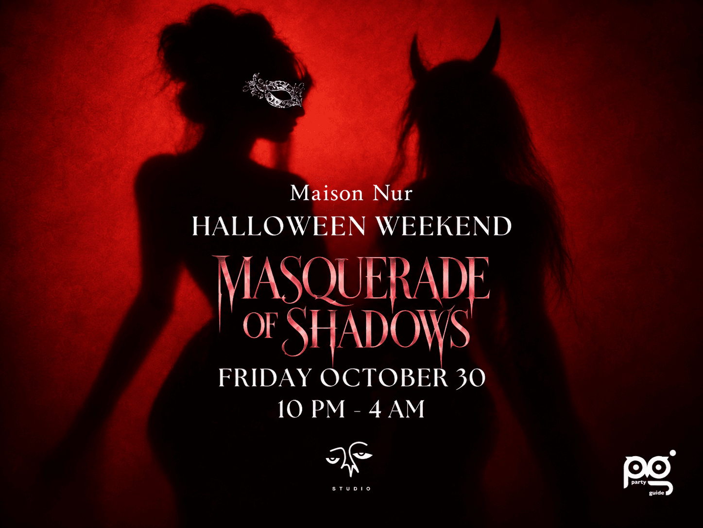 Halloween Weekend at Maison Nur: Masquerade of Shadows- Friday October 30th
