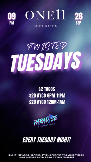 TWISTED TUESDAYS @ONE11