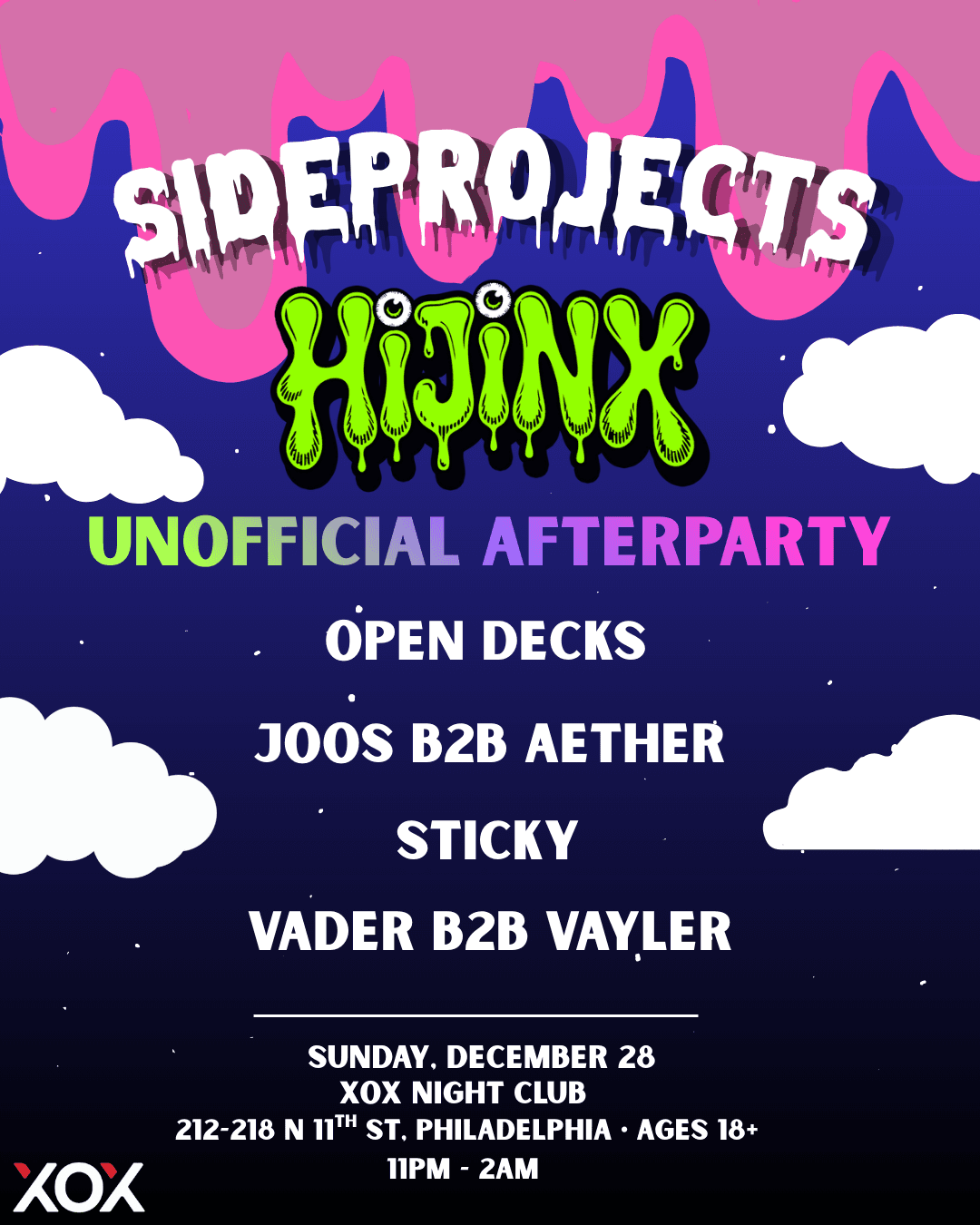 SIDEPROJECTS HIJINX Afterparty