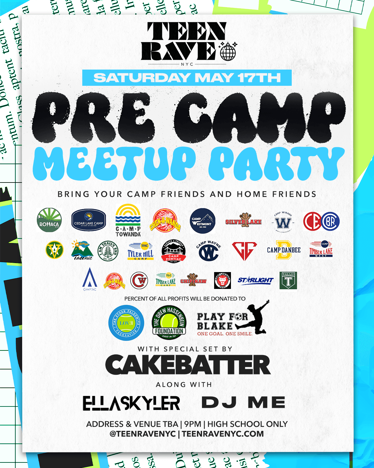 PRE CAMP MEETUP PARTY