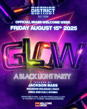 MIAMI WELCOME WEEK: GLOW BLACKLIGHT PARTY