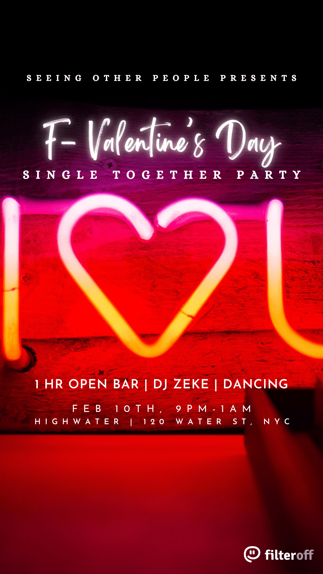F#@% Valentine’s Day: Let’s Be Single Together Open Bar, DJ, Dance Party